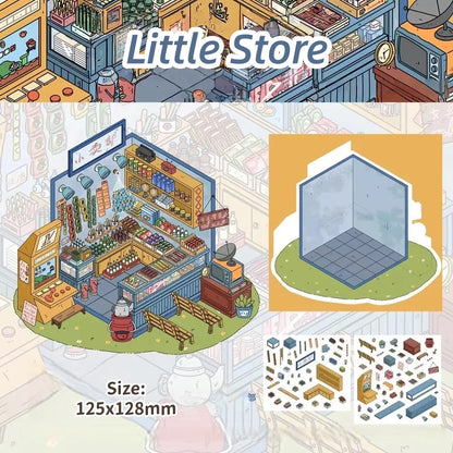 Warm Story-DIY 3D Miniature Scene Sticker