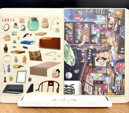 Moonlit Hyakki Store|Cozy Time Nook--DIY 3D Miniature Scene Sticker
