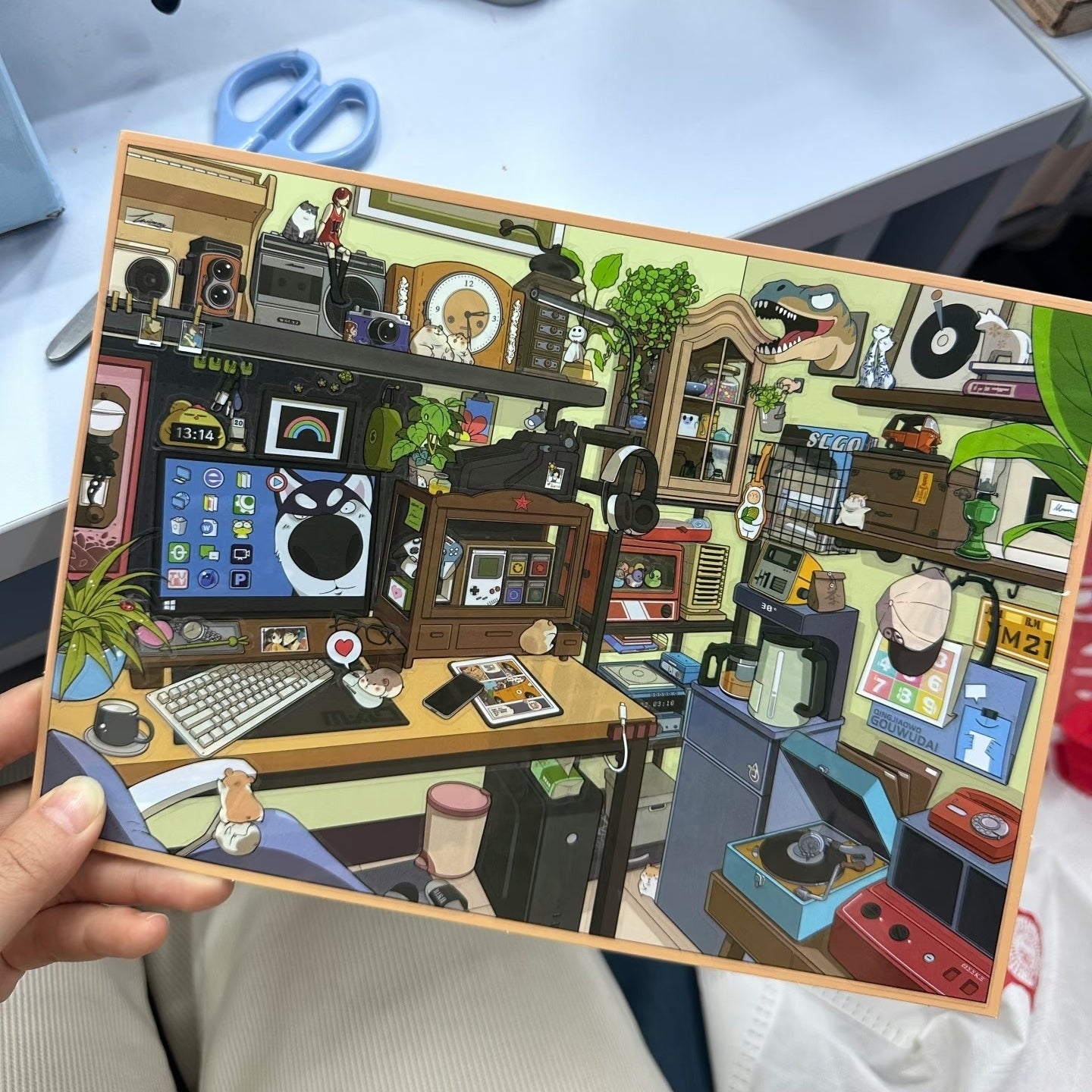 Moonlit Hyakki Store|Cozy Time Nook--DIY 3D Miniature Scene Sticker