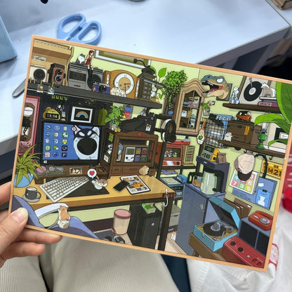 Moonlit Hyakki Store|Cozy Time Nook--DIY 3D Miniature Scene Sticker
