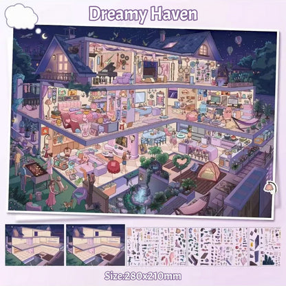 Dreamy Homestead Series-DIY 3D Miniature Sticker Scene