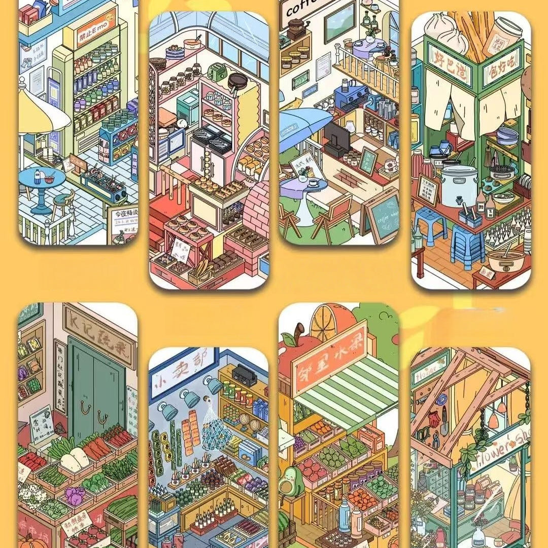 Warm Story-DIY 3D Miniature Scene Sticker