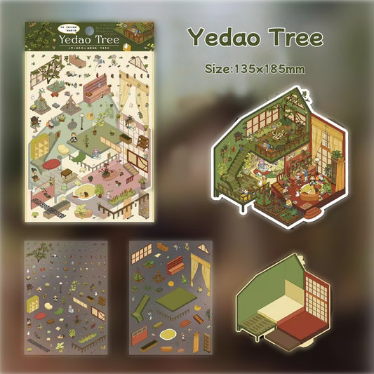 Mountain Isle-DIY 3D Miniature Scene Sticker