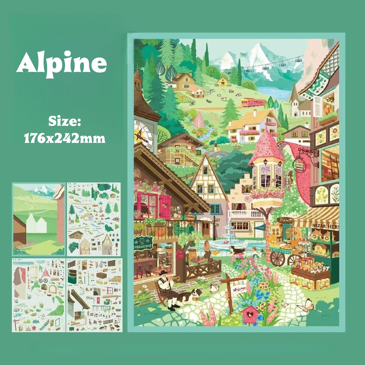 World Travel Series-DIY 3D Miniature Scene Sticker