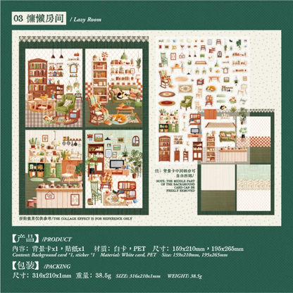Embroidery Series-DIY 3D Miniature Sticker Scene