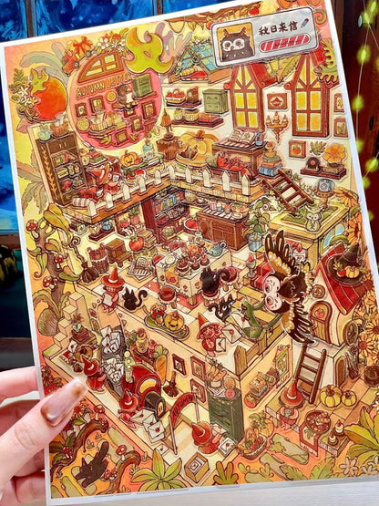 Golden Realms-DIY 3D Miniature Sticker Scene