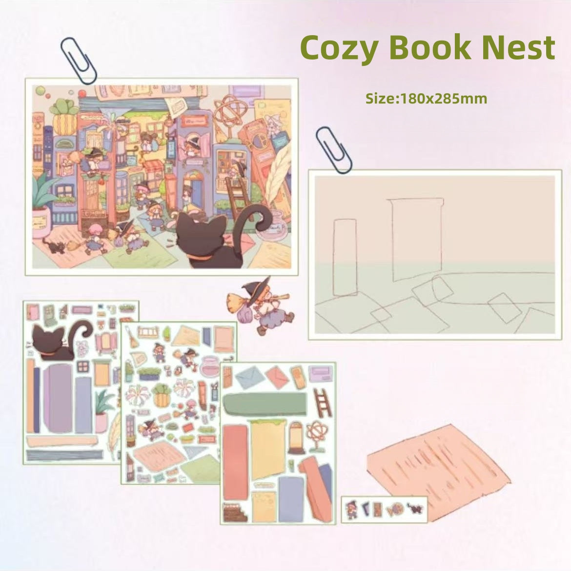 Amusement Park|Cozy Book Nest-DIY 3D Miniature Scenes Stickers