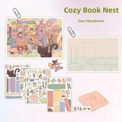 Amusement Park|Cozy Book Nest-DIY 3D Miniature Scenes Stickers