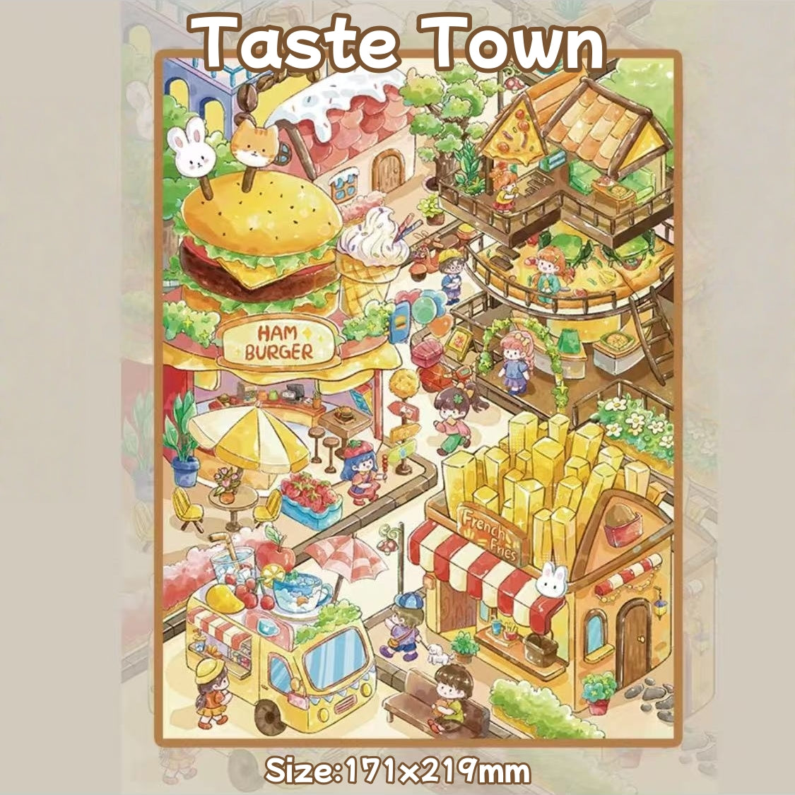 Taste Town-DIY 3D Miniature Scene Sticker
