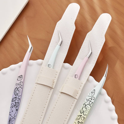 Cute Purple Mint Animal Professional Sticker Tweezers