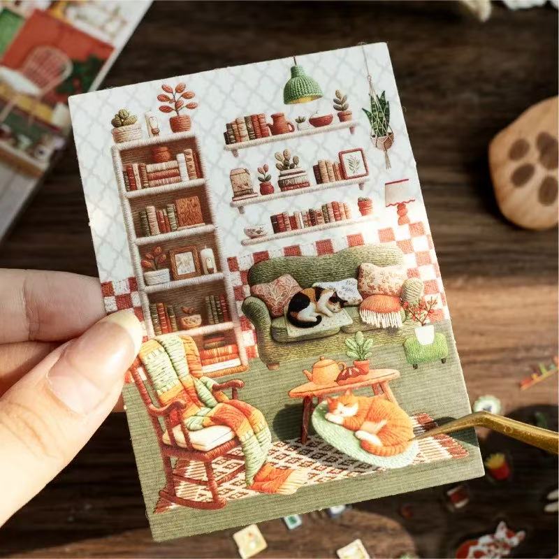 Embroidery Series-DIY 3D Miniature Sticker Scene