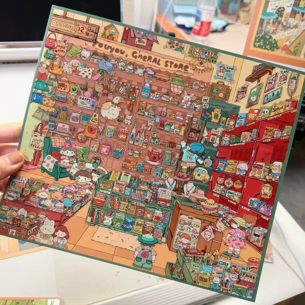 Forest Cat Studio|YoYo General Store-DIY 3D Miniature Sticker Scene