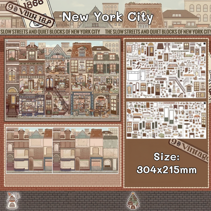 City Walk--DIY 3D Miniature Sticker Scene