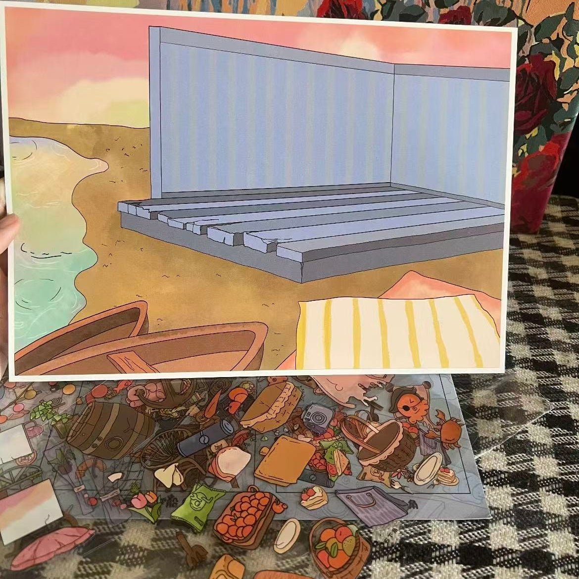 Furry Vacations-DIY 3D Miniature Scene Sticker