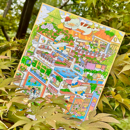Flower City-DIY 3D Miniature Sticker Scene