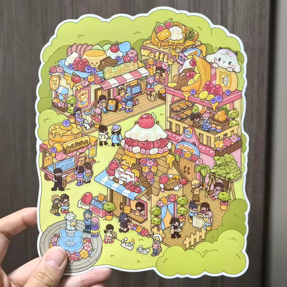 Butter Town--DIY 3D Miniature Sticker Scene