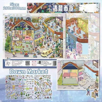Dawn Market-DIY 3D Miniature Scene Sticker