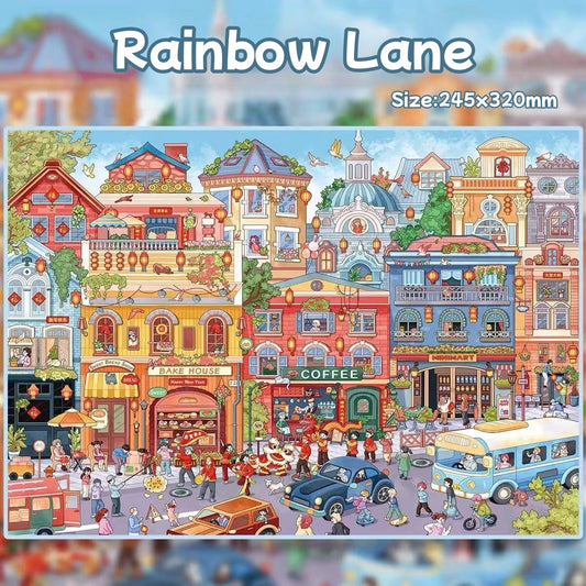 Rainbow Lane-DIY 3D Miniature Scene Sticker
