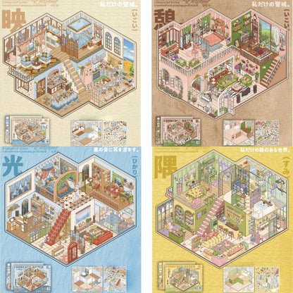 Fourfold Haven--DIY 3D Miniature Scene Sticker
